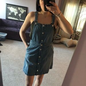 Denim overall dress